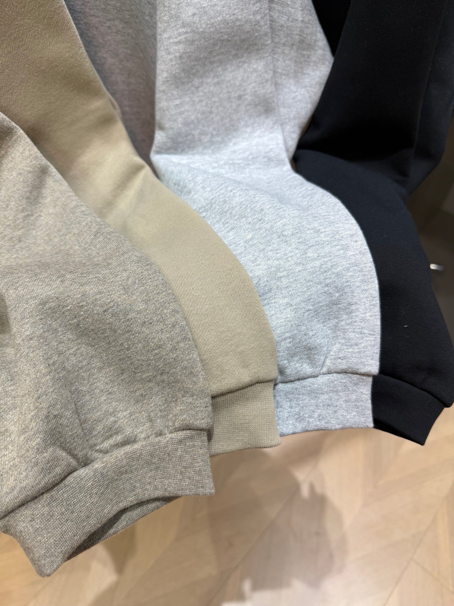 AMBERELLE Holiday Back Logo Fleece Hoodie in gray