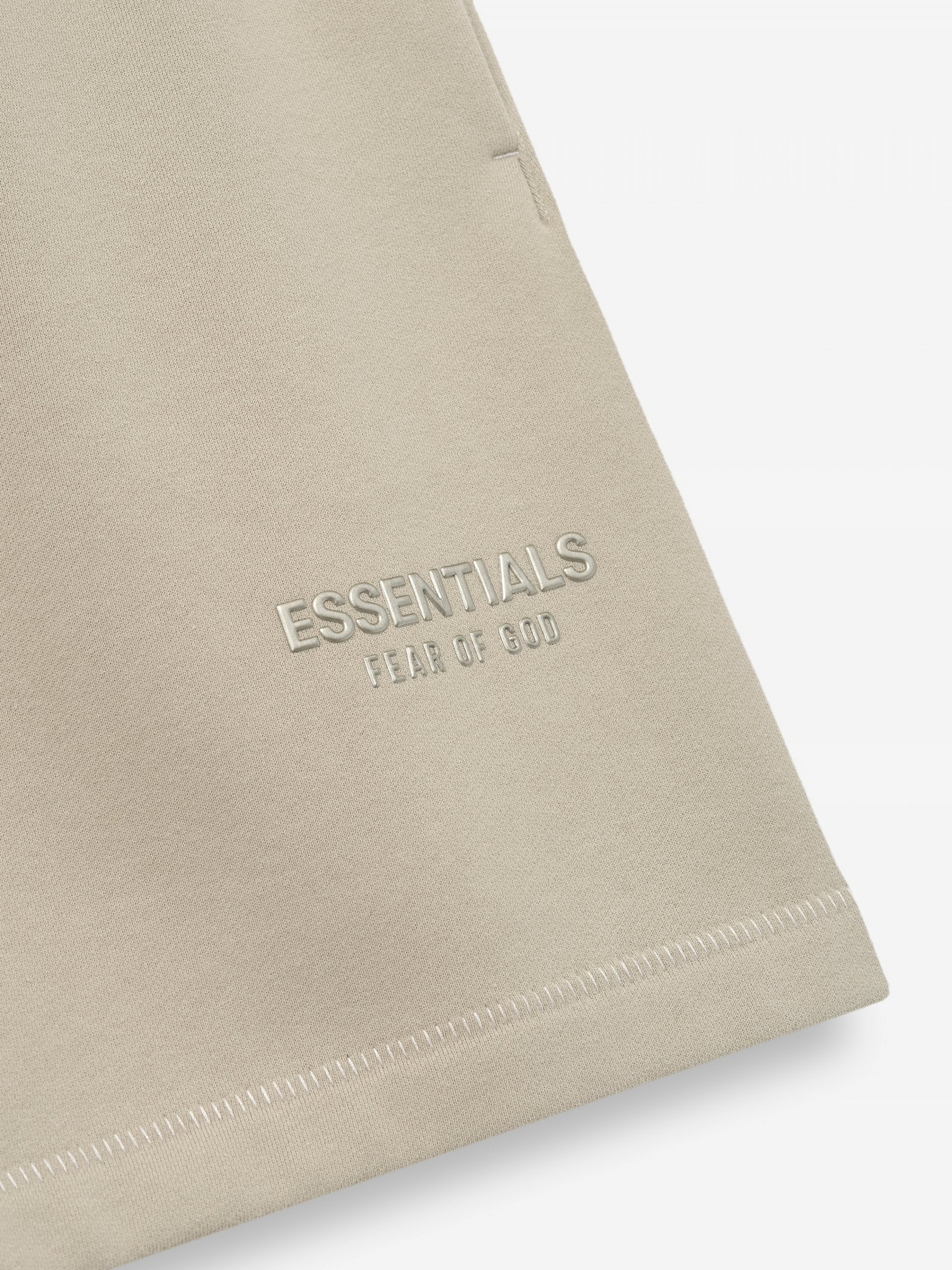 AMBERELLE Tonal Logo Fleece Sweatshorts in light heather grey