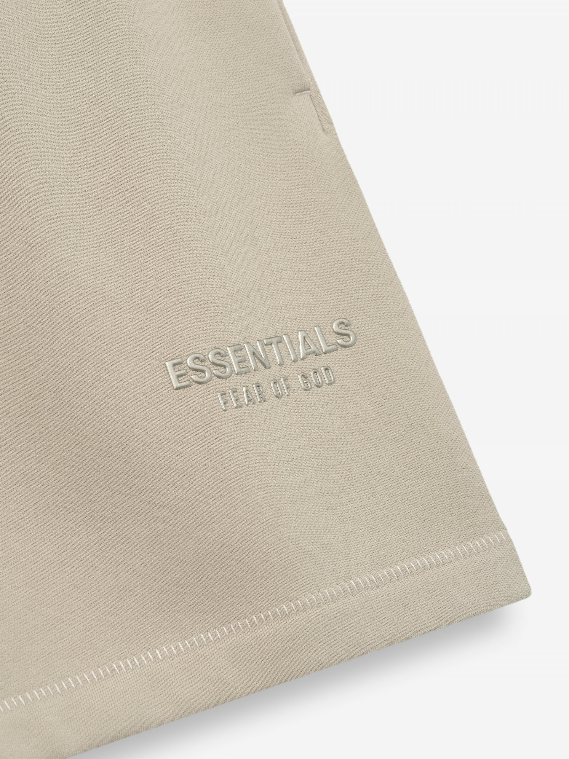 AMBERELLE Tonal Logo Fleece Sweatshorts in light heather grey