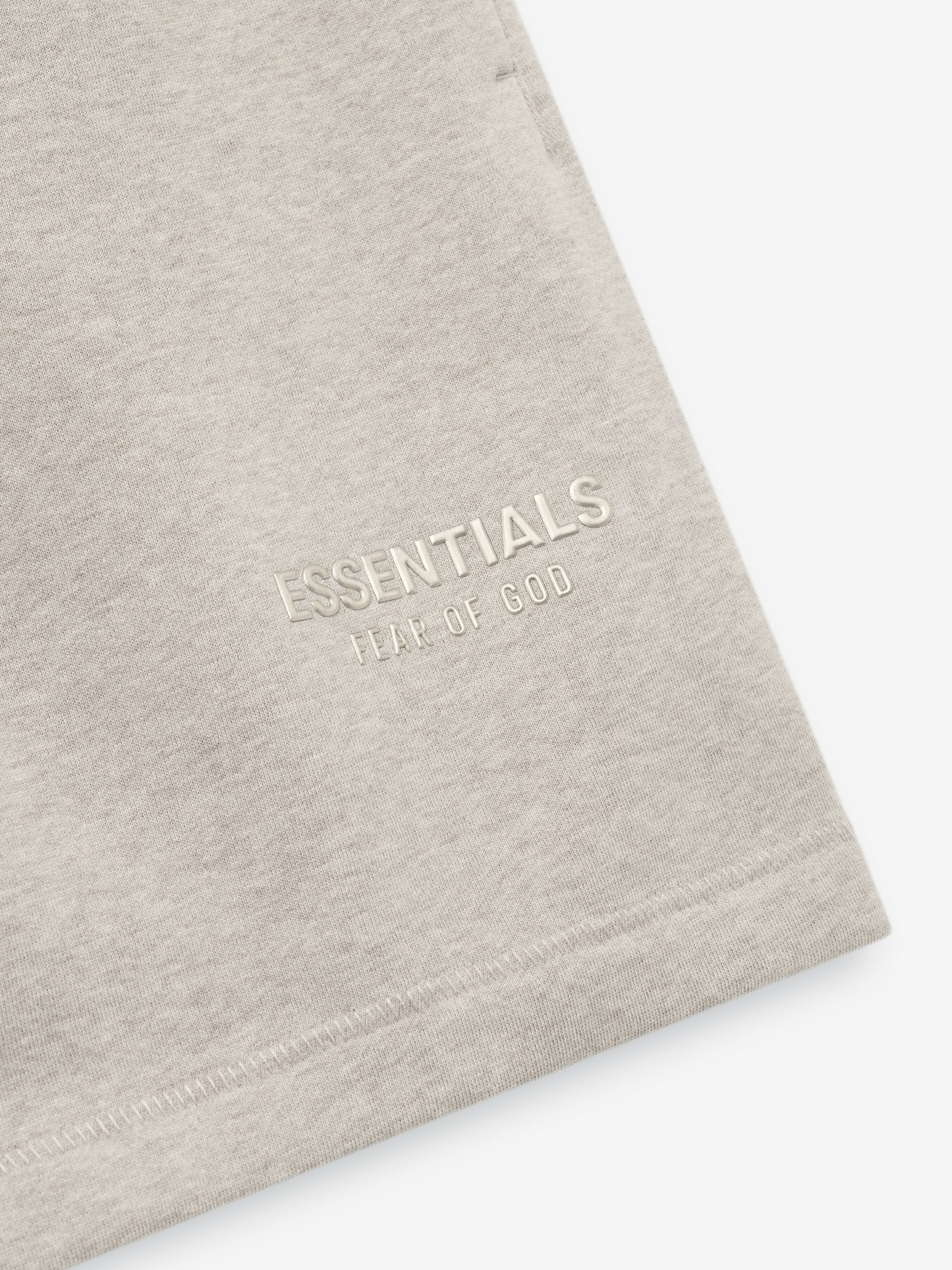 AMBERELLE Tonal Logo Fleece Sweatshorts in light heather grey