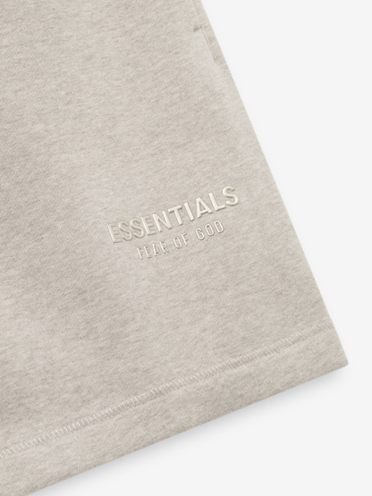 AMBERELLE Tonal Logo Fleece Sweatshorts in light heather grey