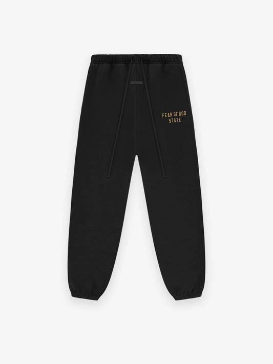 AMBERELLE State Graphic Fleece Jogger Sweatpants in black