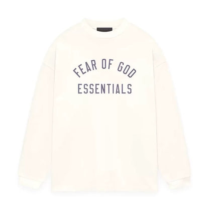 AMBERELLE Arched Logo Oversized Long Sleeve Tee in dark taupe