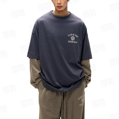 AMBERELLE Mini Crest Logo Short Sleeve Tee in navy