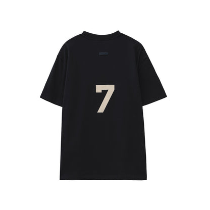 AMBERELLE Number 7 Graphic Short Sleeve Tee in black