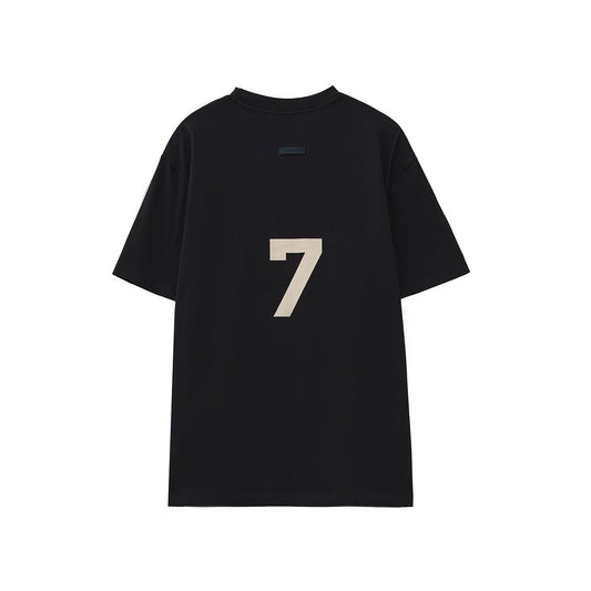 AMBERELLE Number 7 Graphic Short Sleeve Tee in black