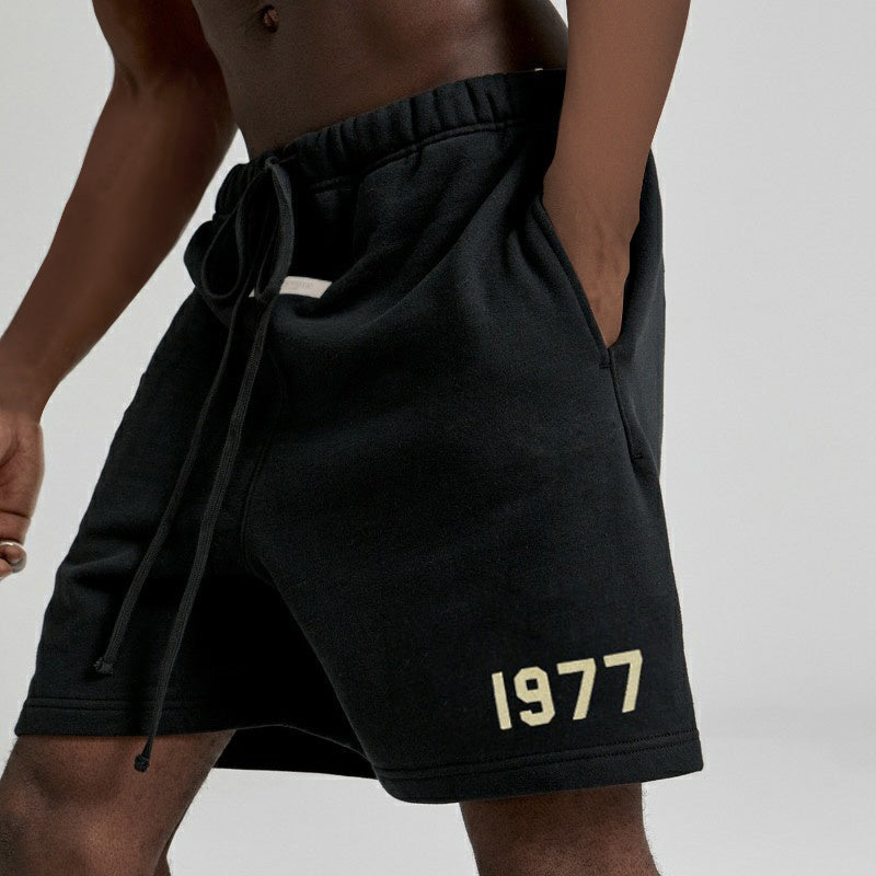 AMBERELLE 1977 Relaxed Drawstring Sweatshorts in black