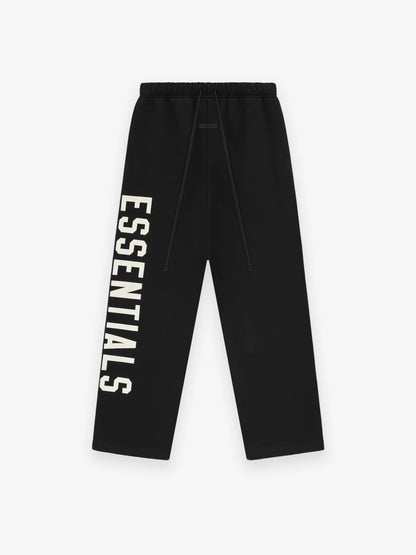 AMBERELLE Vertical Logo Wide-Leg Sweatpants in black