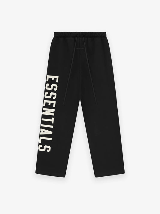 AMBERELLE Vertical Logo Wide-Leg Sweatpants in black