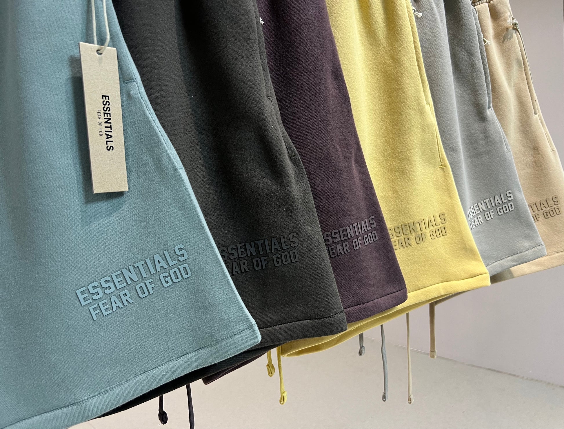 AMBERELLE Silicone Logo Fleece Sweatshorts in dark taupe