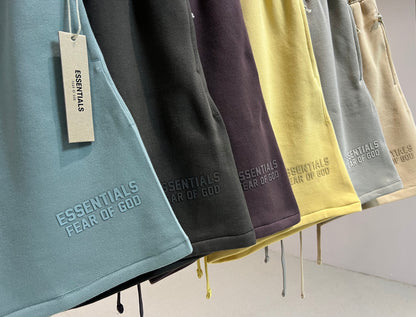 AMBERELLE Silicone Logo Fleece Sweatshorts in dark taupe