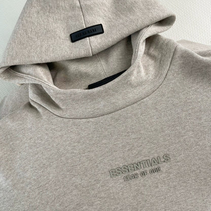 AMBERELLE FW23 Minimal Logo Fleece Hoodie in white