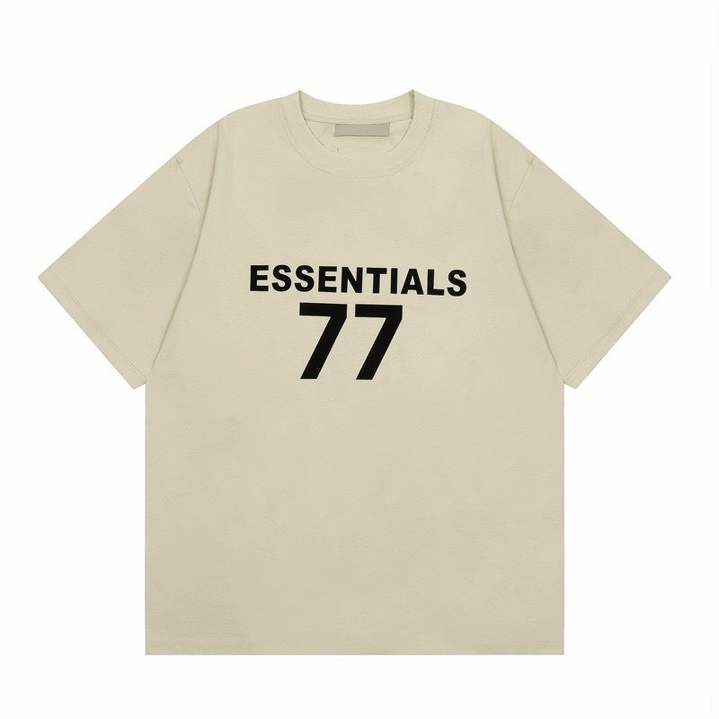 AMBERELLE 77 Graphic Short Sleeve Tee in beige