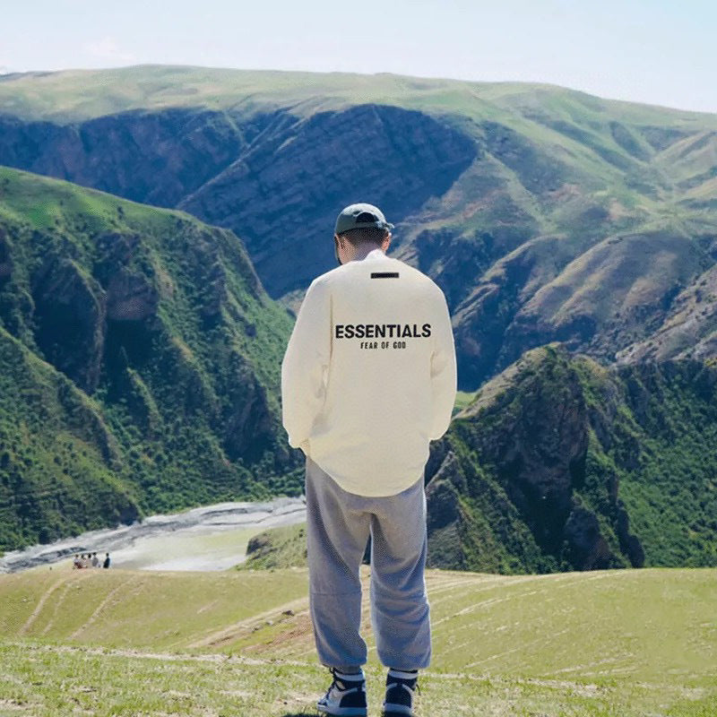 AMBERELLE Back Logo Long Sleeve Tee in cream