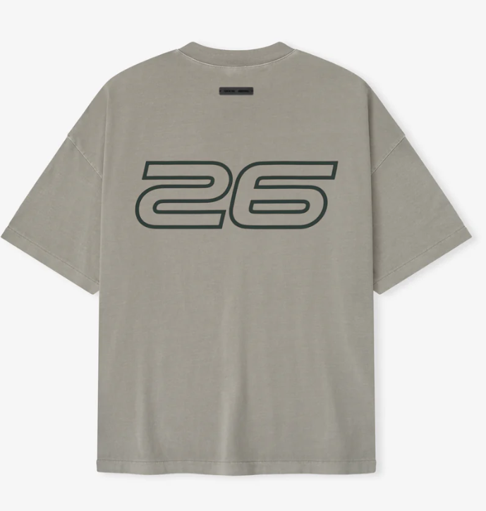 AMBERELLE 90s Graphic Oversized T-Shirt in light heather grey