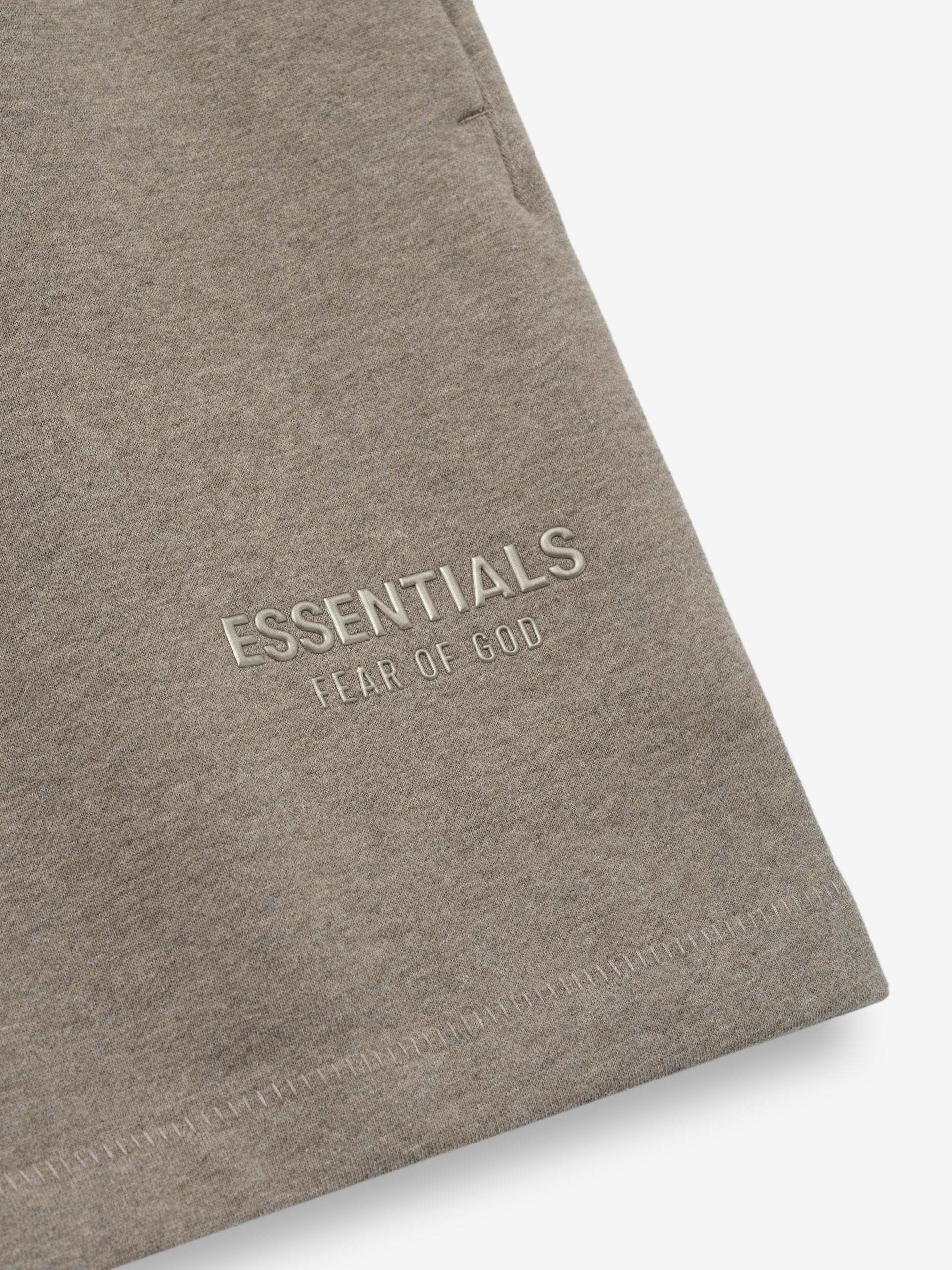 AMBERELLE Tonal Logo Fleece Sweatshorts in light heather grey