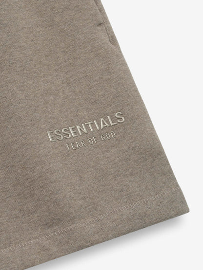 AMBERELLE Tonal Logo Fleece Sweatshorts in light heather grey