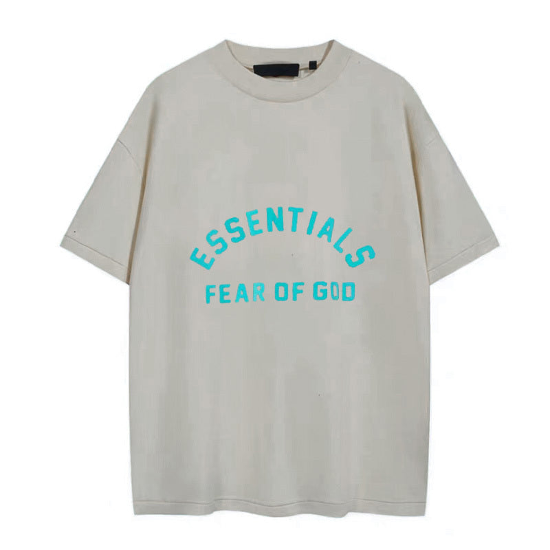 AMBERELLE Arc Logo Oversized T-Shirt in light heather grey