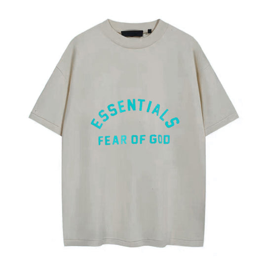 AMBERELLE Arc Logo Oversized T-Shirt in light heather grey