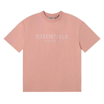 AMBERELLE Tonal Raised Logo Oversized T-Shirt in pink