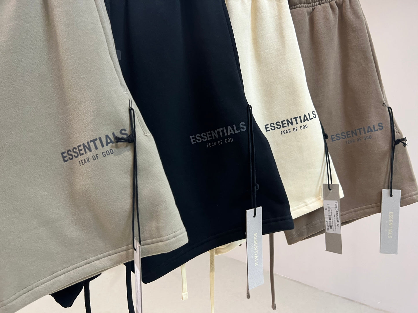 AMBERELLE Buttercream Logo Drawstring Sweatshorts in black