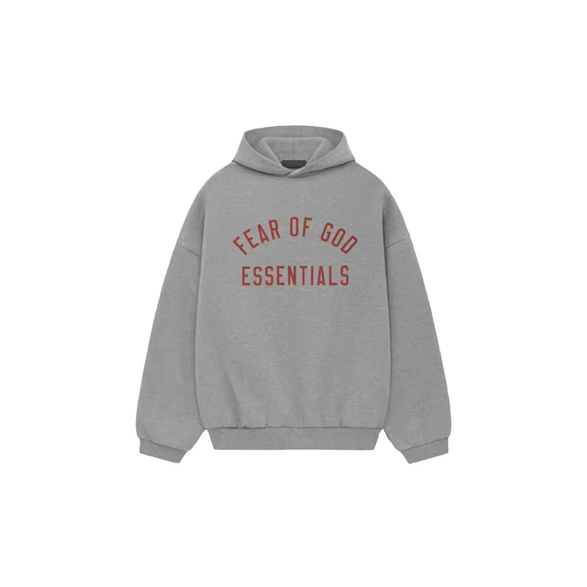 AMBERELLE Collegiate Graphic Fleece Hoodie in light heather grey