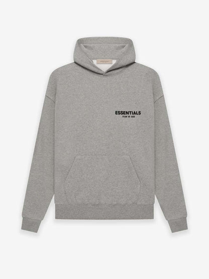 AMBERELLE Small Logo Fleece Pullover Hoodie in cream