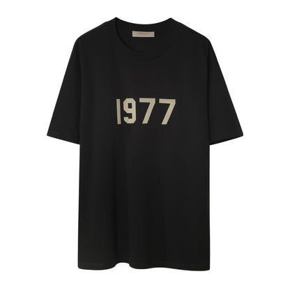 AMBERELLE 1977 Graphic Oversized Short Sleeve T-Shirt in beige