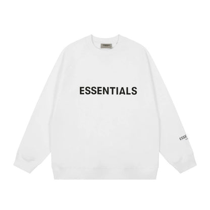 AMBERELLE Core Letter Logo Crewneck Sweatshirt in white